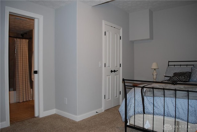 view of carpeted bedroom