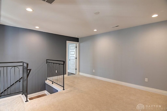 9460 Banyan Ct, Centerville, OH 45458 - empty room featuring recessed lighting, visible vents, baseboards, and carpet flooring