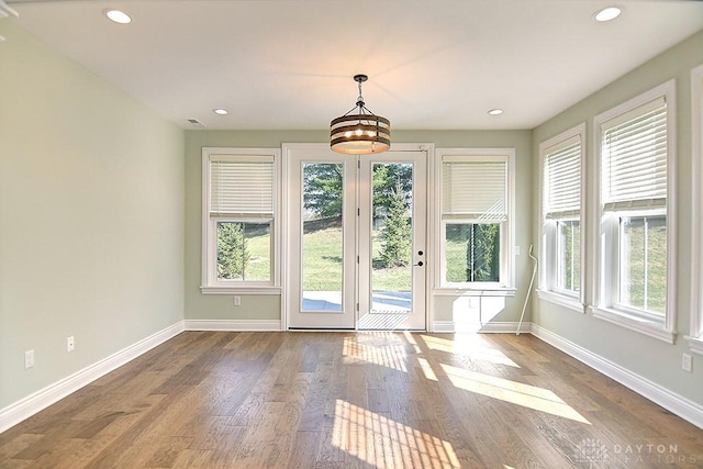 9460 Banyan Ct, Centerville, OH 45458 - entryway with visible vents, recessed lighting, wood finished floors, and baseboards