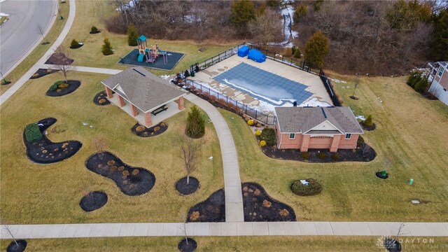 birds eye view of property