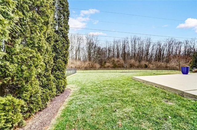 view of yard with a patio