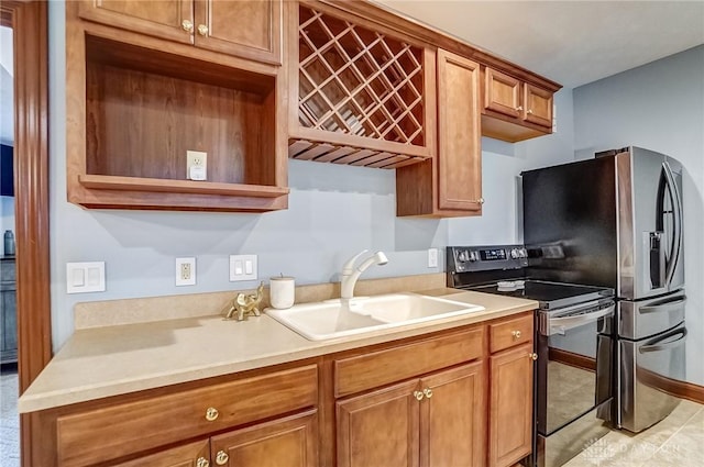 kitchen with stainless steel appliances and sink