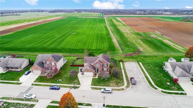 aerial view featuring a rural view