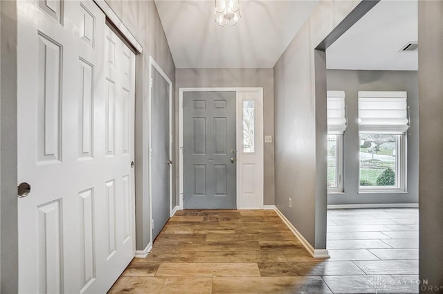 entryway featuring light hardwood / wood-style flooring