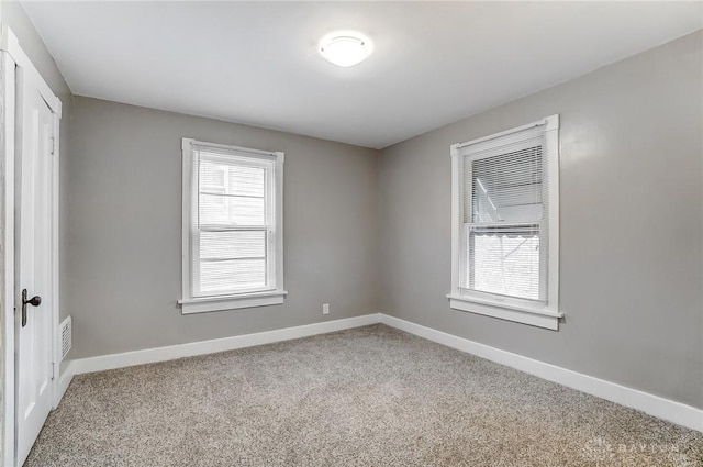 view of carpeted empty room