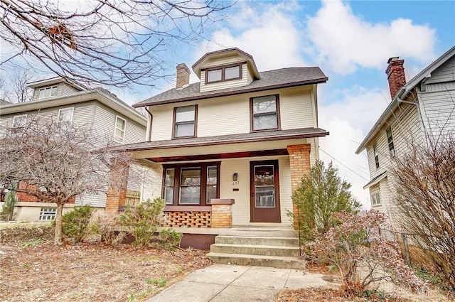 view of front of house featuring covered porch