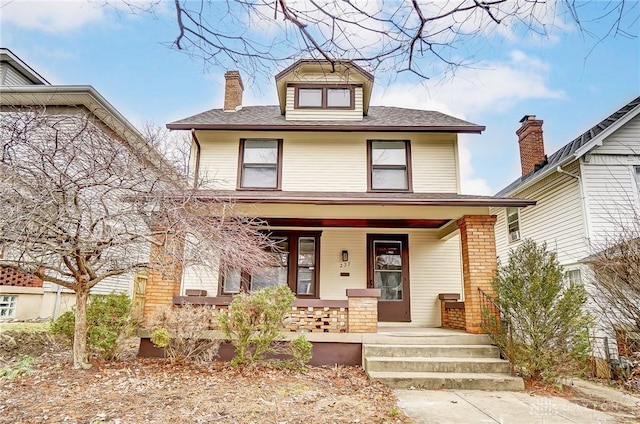 view of front of property with a porch