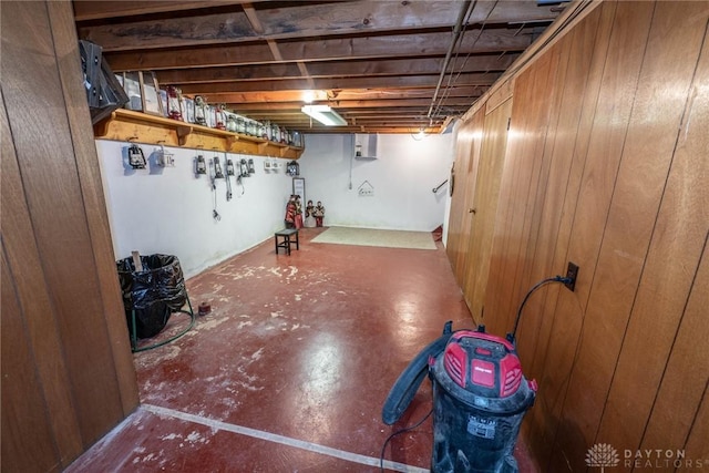 330 W Spring St, Eaton, OH 45320 - finished below grade area featuring wooden walls