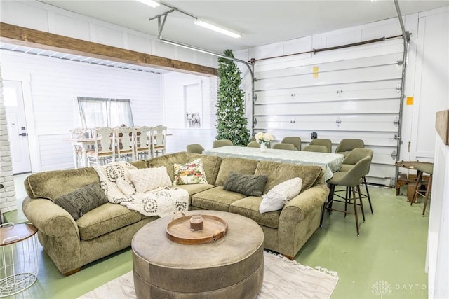330 W Spring St, Eaton, OH 45320 - living area featuring finished concrete floors