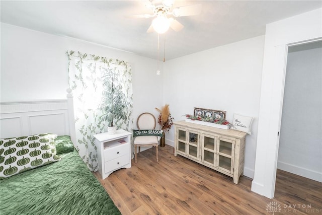 330 W Spring St, Eaton, OH 45320 - bedroom featuring wood finished floors and a ceiling fan