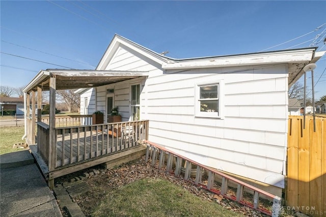 330 W Spring St, Eaton, OH 45320 - view of property exterior featuring a wooden deck
