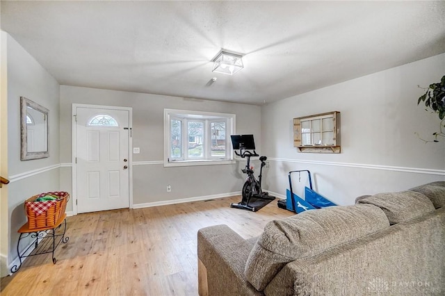 entryway featuring hardwood / wood-style flooring