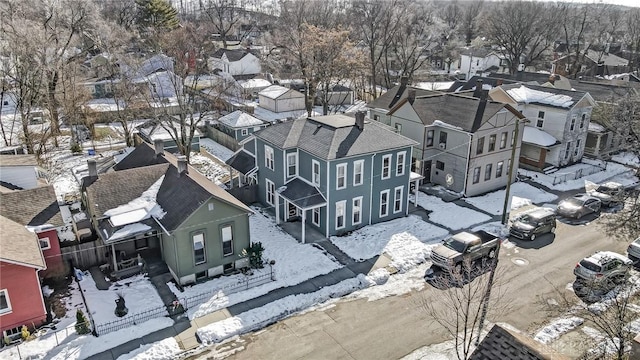 view of snowy aerial view