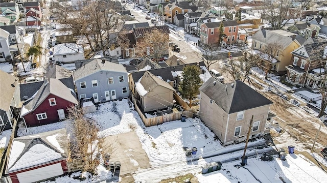 view of snowy aerial view