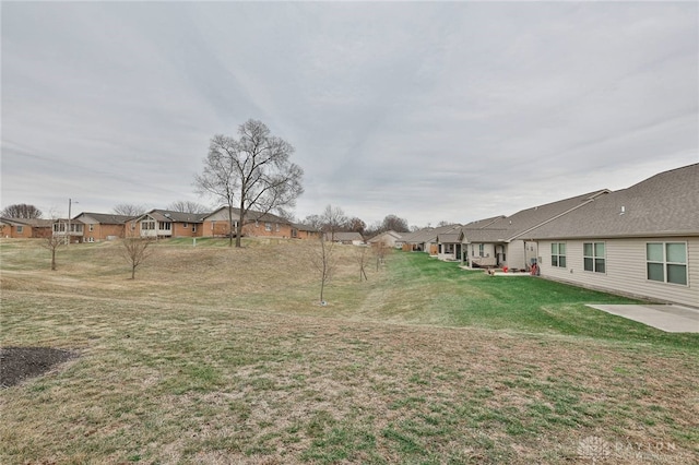 view of yard with a patio area