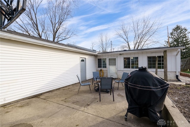 view of patio / terrace with area for grilling