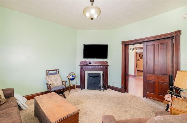 view of carpeted living room