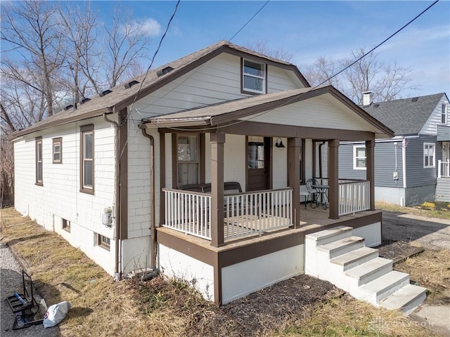 bungalow-style house with a porch