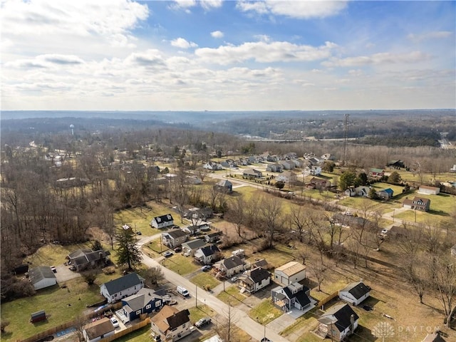 drone / aerial view with a residential view