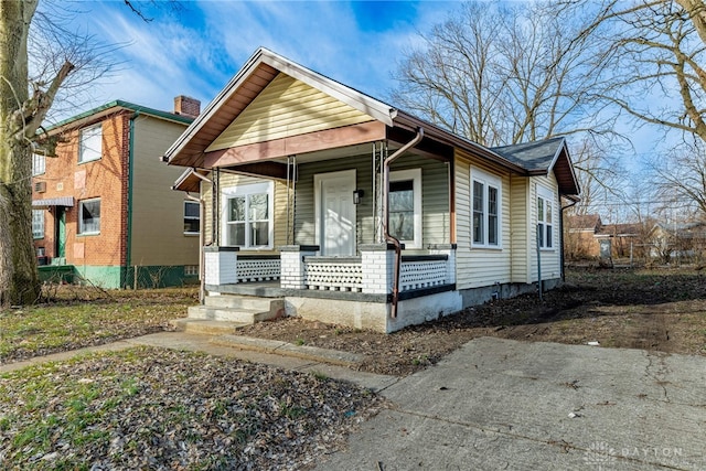 bungalow-style house featuring a porch