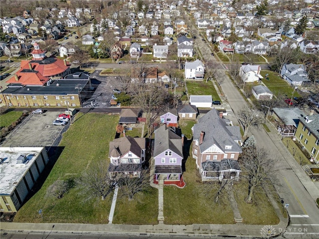 drone / aerial view with a residential view