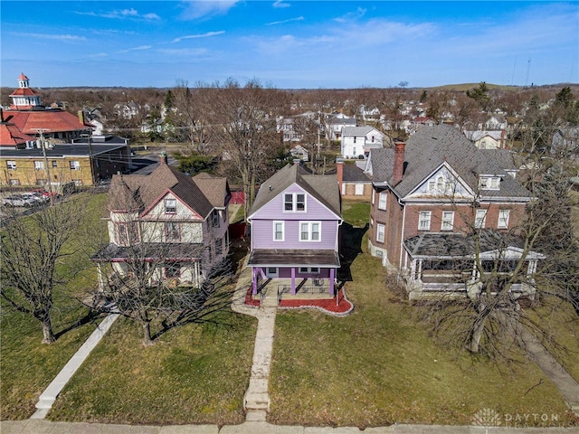 bird's eye view featuring a residential view