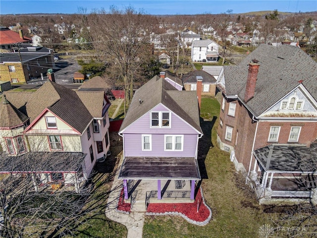 birds eye view of property featuring a residential view