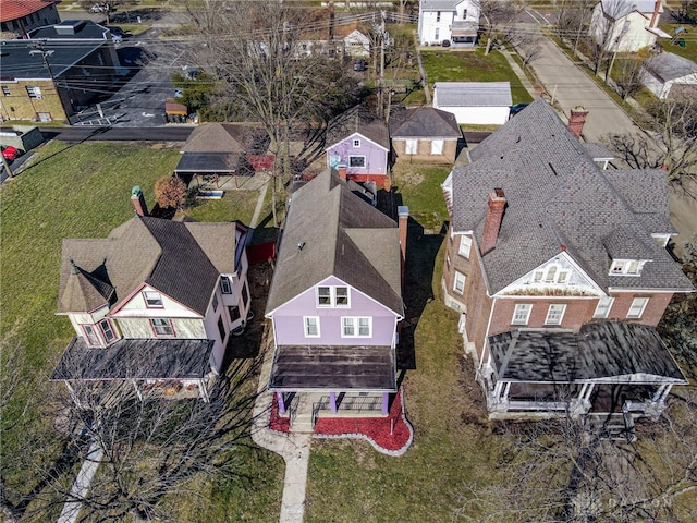 aerial view featuring a residential view