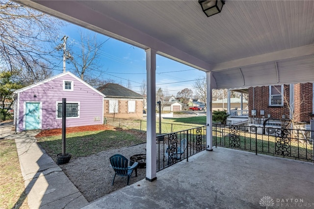 view of patio / terrace with a porch