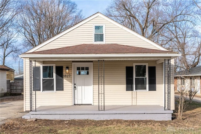 view of front of home with a porch