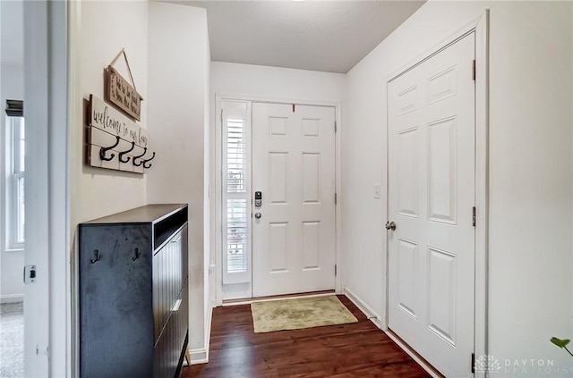 foyer featuring dark hardwood / wood-style flooring