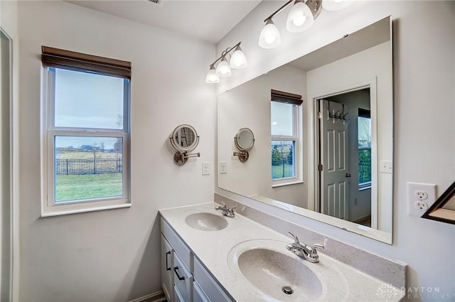 bathroom with vanity