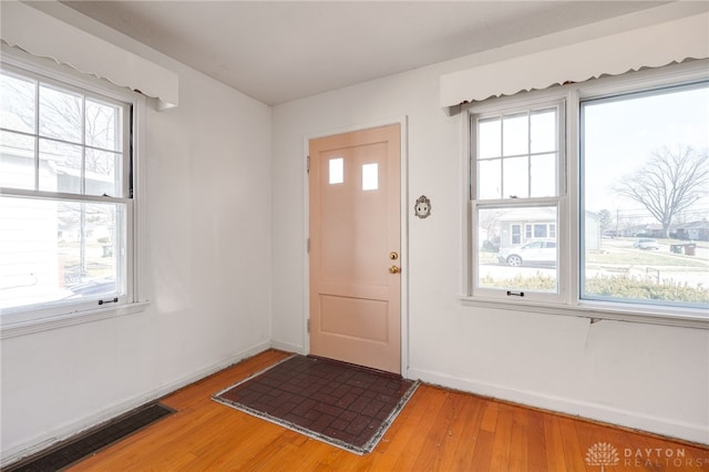 entrance foyer featuring hardwood / wood-style flooring and plenty of natural light