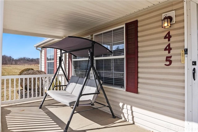 exterior space with a porch