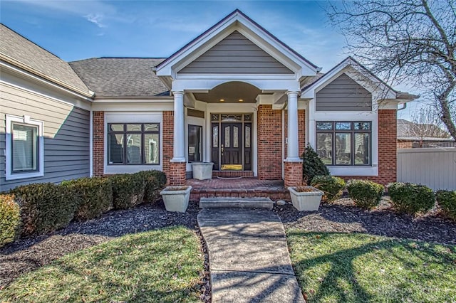 view of front of home with a front yard