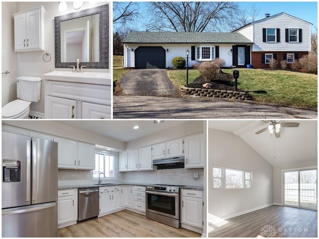 kitchen featuring white cabinetry, sink, and stainless steel appliances