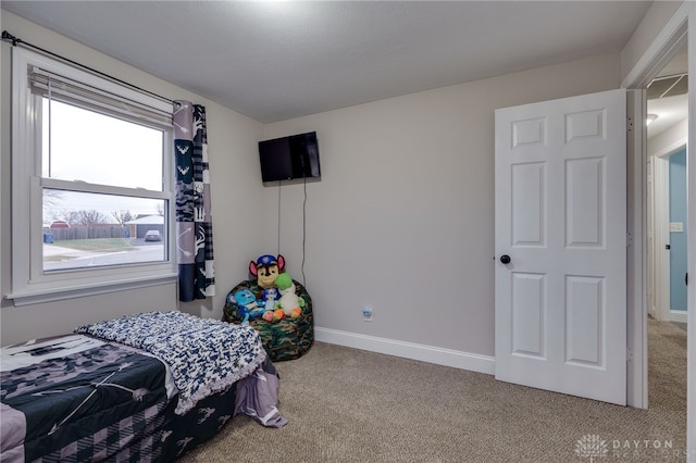 view of carpeted bedroom