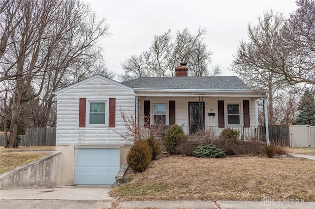 single story home with a garage