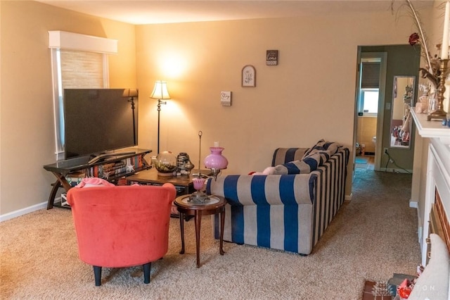 view of carpeted living room