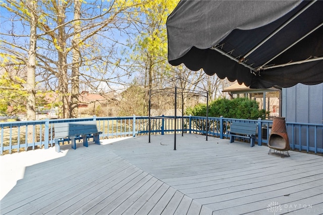 view of wooden terrace