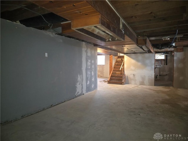 view of basement