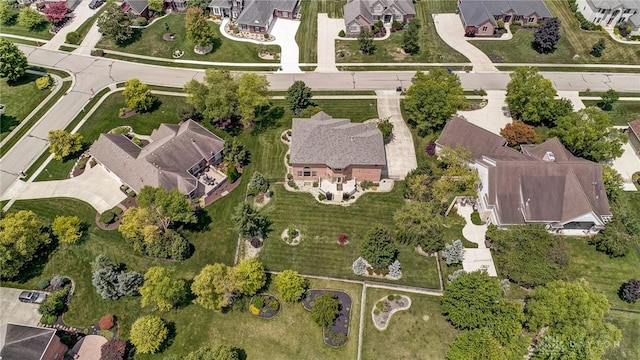 drone / aerial view with a residential view