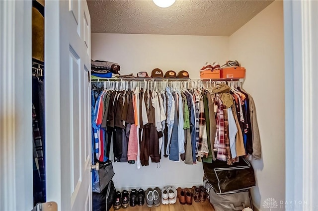 view of walk in closet