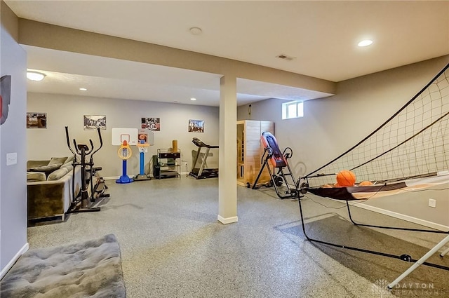 view of workout room