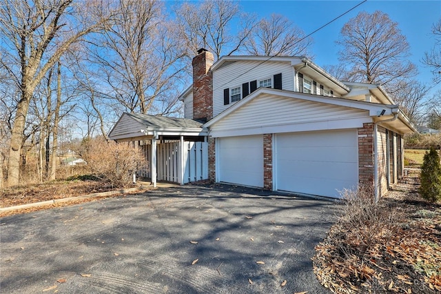 view of property featuring a garage