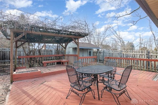 view of wooden terrace