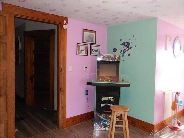 hall featuring hardwood / wood-style floors