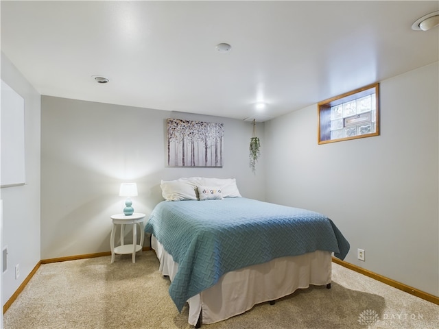 bedroom with carpet