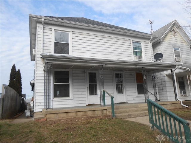 view of front of house with covered porch