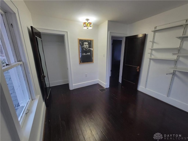 interior space featuring dark hardwood / wood-style floors